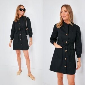 Tuckernuck Black Crosby Long Sleeve Button Casual Mini Dress Size XS